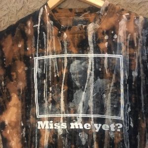 Destroyed George W Bush Shirt Reverse Tie dye Art
